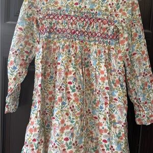 Mini Boden Multicolor Floral Long Sleeve Dress